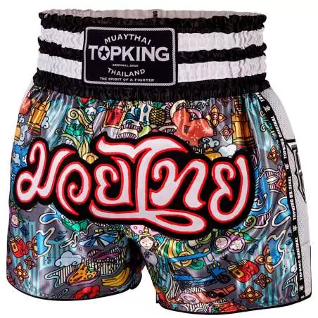 Top King muay thai pantalon 223 (blanc)