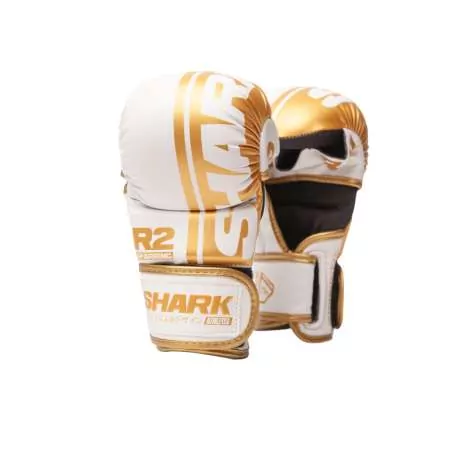 Gants sparring Shark boxing R2 blanc/dorés