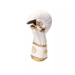 Gants sparring Shark boxing R2 blanc/dorés 2